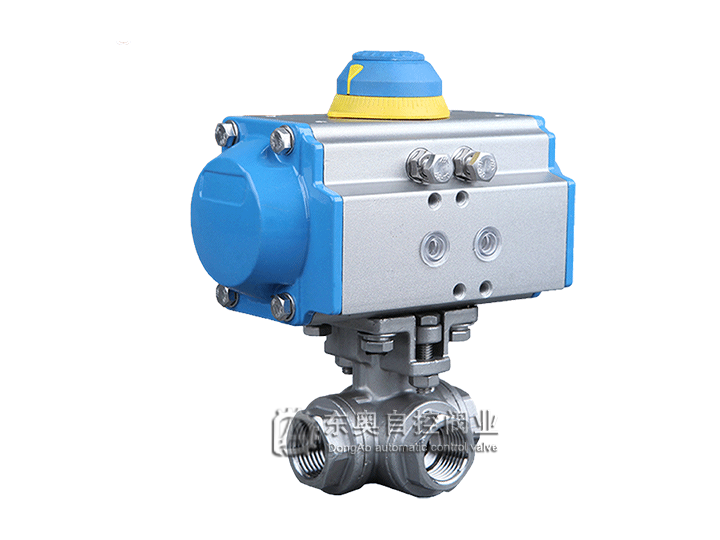 氣動三通內螺紋球閥