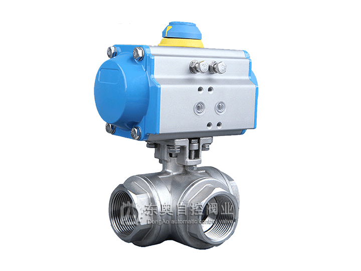 高性能內螺紋氣動三通球閥