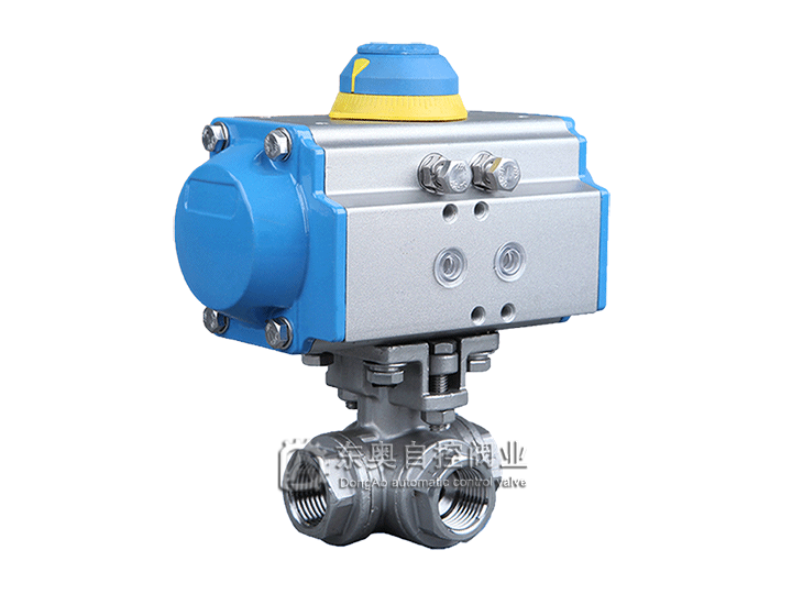 氣動三通內螺紋球閥